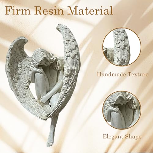 Estatua Ángel Guardián de Resina Elegante miniatura 3