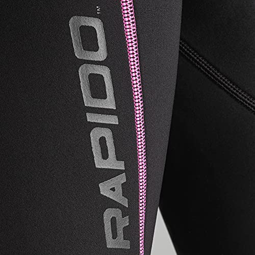 Rapido Boutique Collection Women's Equator Superior Flex Stretch Neoprene Wetsuit Shorty Scuba Snorkeling Surf Suit… (Black Pink, Small) #TOP5