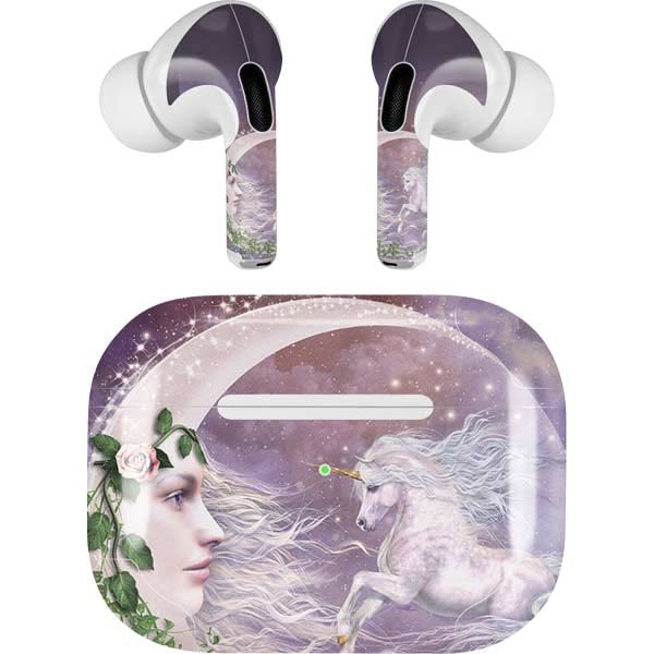 Skinit Decal Audio Skin Compatible with Apple AirPods Pro (2rd Gen, 2022) - Tate and Co. Moon Unicorn Design