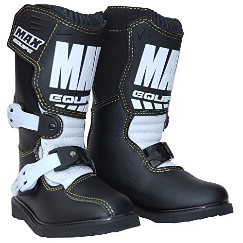 Wulfsport Kids Max Equipe Cub Motocross Motorbike Boots Black/White - EU32