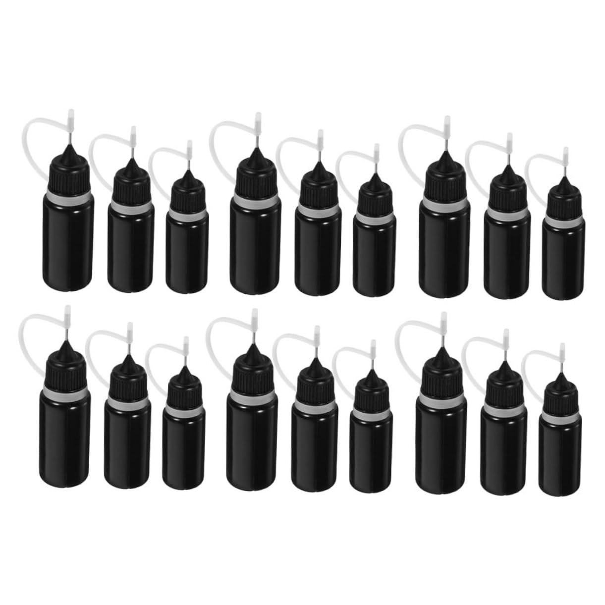 ULTECHNOVO 4 Sätze Flasche Mit Applikatorflasche Vorrats Für Kleber Leere Farbn Kleber n Leim Flüssigkleber Black Plastik 30 Stück * 4