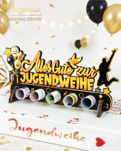 Alles Gute zur Jugendweihe Geschenke Junge Mädchen, Kreative Holz Geldgeschenke Verpackung für Jugendweihe Junge Mädchen
