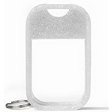 Touchland Hand Sanitizer Mist Case 1FL. OZ., Protective and Stylish Hand Sanitizer Spray Accessory, Silicone Case with Keyring, Frosted Sparkle