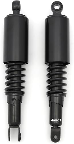 Amortiguadores traseros negros con cubierta – Ojo/Clevis – 12.638 in (12 5/8 pulgadas) – Compatible con Honda CB400 CL400 SL350 CB360 CJ360 CL360