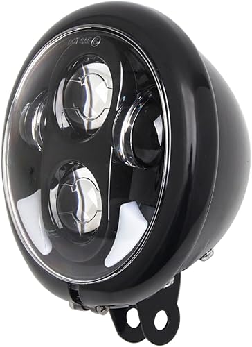SKTYANTS 5 34 "5.75 pulgadas LED faro motocicleta DRL cuernos blancos con carcasa de 5.75 pulgadas cubo para Sportster Softail Dyna Shadow Road Star
