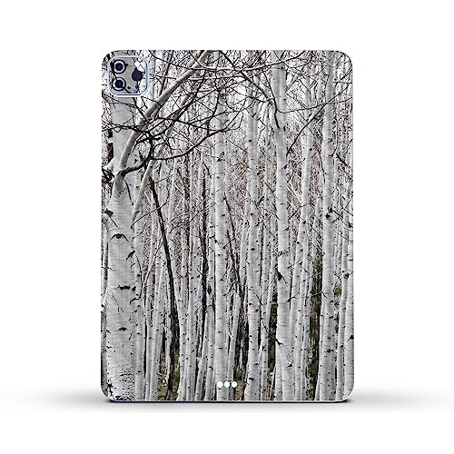 Image of MightySkins Carbon Fiber Skin Compatible with Apple iPad Pro 11 inch M2 4th Gen (2022) Full Wrap Kit - Birch Forest | Protective, Durable Textured Carbon Fiber Finish | Easy to Apply | Made in The USA