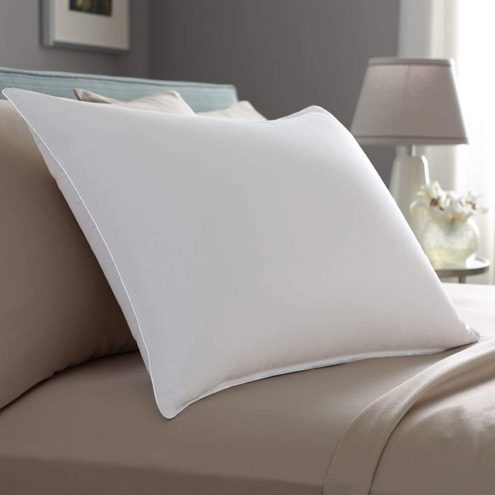 50% White Duck Feather/50% Microfiber Bed Pillows for Sleeping - Standard Pillow