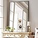 BEAUTYPEAK Rechteckiger Wandspiegel,120x75cm Badezimmerspiegel mit Gold Aluminiumrahmen, Bruchsicherer Wandspiegel für Bad, Schlafzimmer, Wohnzimmer, Rectangular Bathroom Mirror