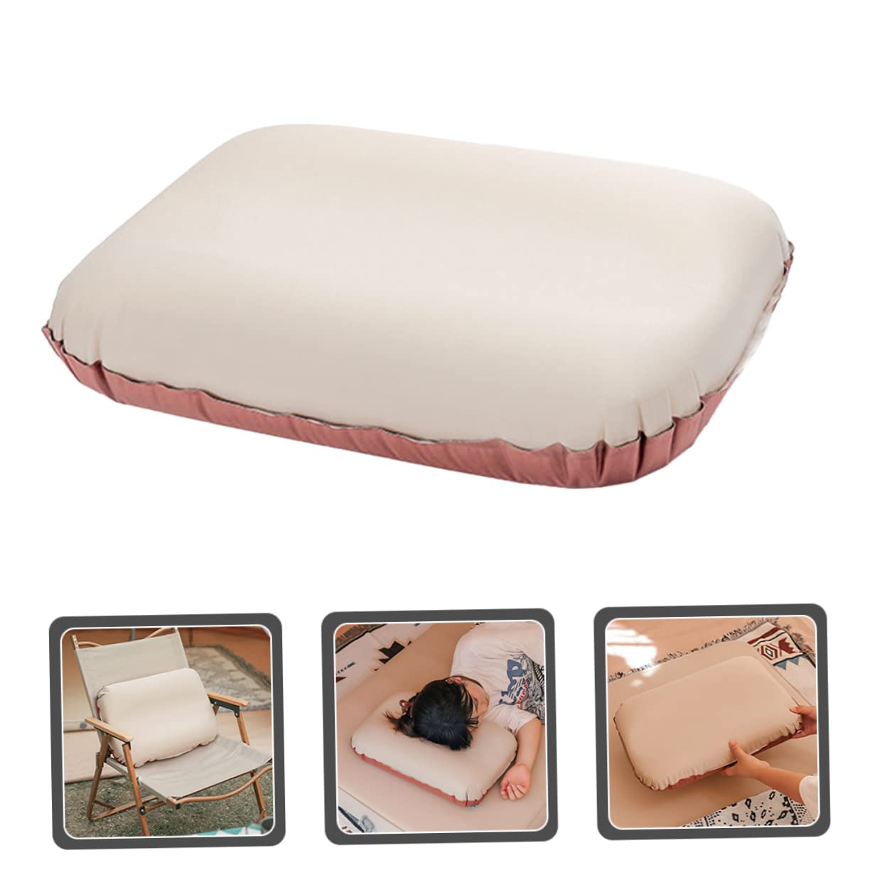 Cuscino Gonfiabile Portatile Per Campeggio Cuscino Ergonomico Per Viaggio All Aperto Facile Da Trasportare e Riporre Comfort e Supporto Per Riposo Natura