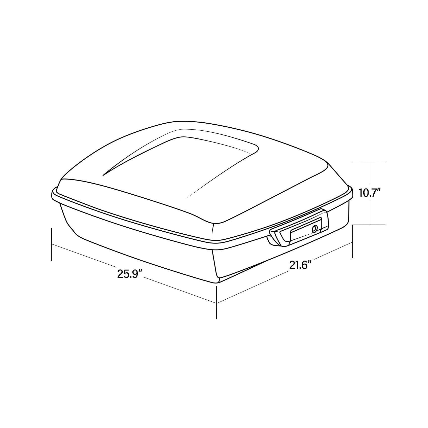 HR3 For Atlas Silver Metallic, Chopped Tour Pack Luggage Trunk & Latches Compatible with 2024 CVO Road Glide FLTRXSE & CVO Street Glide FLHXSE, for 2014-later Harley Road King, Electra Glide