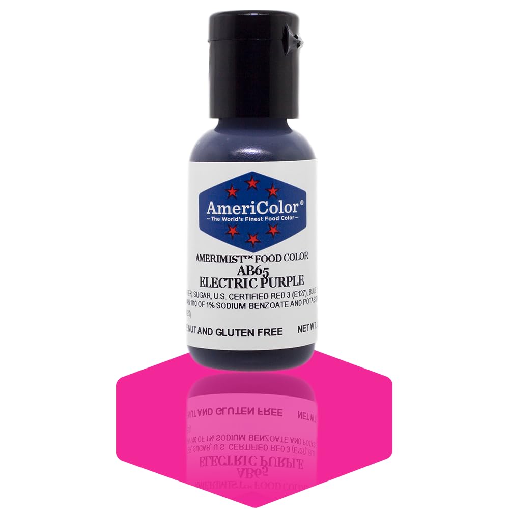 AmeriColor AmeriMist Electric Purple Airbrush Food Color, .65 oz