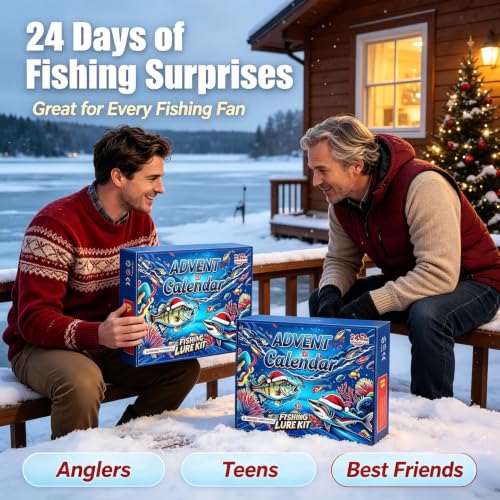 Fishing Advent Calendar 2026, 24-Day Christmas Fishing Lure Gift Adult - image 5