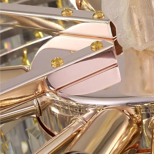Image of 800 mm Modern Linear Ginkgo Leaf Chandelier for Living Room | Jhumar Light for Hall Ceiling | 3 Color Smart Lighting with Alexa Google Control | Dining Room Hanging Light Fixture
