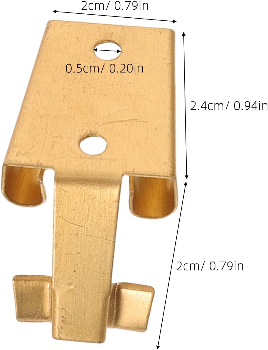 2pcs Bolo Tie Lock Clip for Leather Cord, Copper Bolo Tie Making Findings Clips, Metal Slide Buckle Hardware for Braided Ropes/Jewelry/Crafts