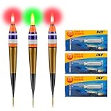 2. Dickes helles Licht LED-posen: Nachts ist eine helle und leuchtende Farbe sichtbar. Schwimmen Sie vertikal auf dem Wasser. Die Batterie hält 300 Stunden, sodass Sie sich keine Sorgen machen müssen, dass der Schwimmer nicht leuchten kann. Batterie: CR425, 4,2 x 25,9 mm, 0,62 g, 3,0 V, 25 mAh, jeder Schwimmer mit einer Batterie (eigenständig verpackt).