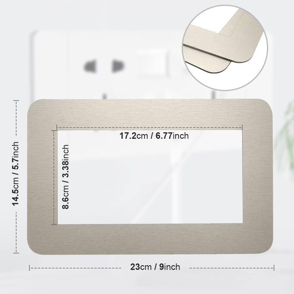 DECHM Gold Switch Surround Frame,Socket Switch Cover,Switches Sticker