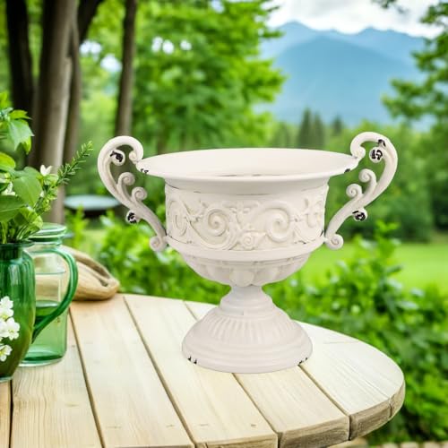 Pot de fleur en fer forgé durable et jardinière extérieure solide