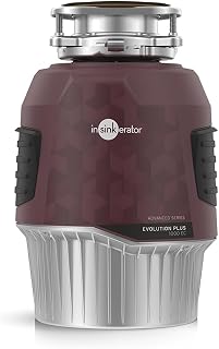 Evolution Plus 1000 EC Food Waste Disposal Unit with Air Switch - Continuous Feed Waste Disposal Unit for Sink Use - Kitchen Sink Accessories and Gadgets - 31.2 x 20.9 x 20.9 cm