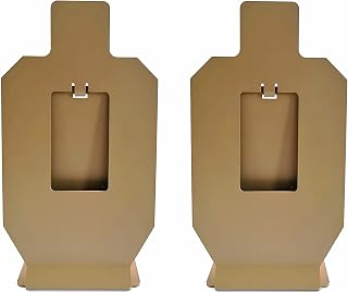 Atflbox Resetting The Metal Scale Down Silhouette Shooting Target Stand for Pistol Airsoft BB Guns(2 Pcs)