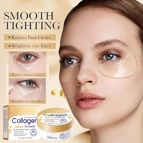 60 PCS Parches Ojos,almohadillas antiedad para los ojos,Máscara Eye Patches de Colágeno,Para Reducir Bolsas y Atenuar Ojeras,Aliviar La Fatiga y Reafirmar La Piel - imagen 8