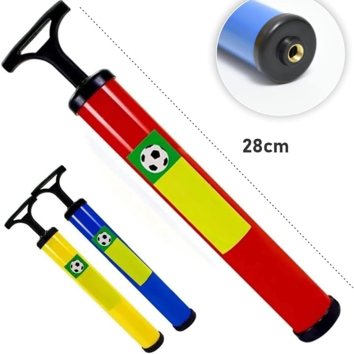 Bomba De Ar Manual Com Bico Mangueira Encher Bola Basquete Futebol Volei Pneus De Bike Boias Infláveis Casa Buritis (cores variadas)