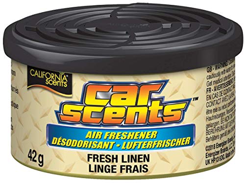California Car Scents - Ambientador de Coche con Fragancia, Olor y Esencias a Lino Fresco ideal para tu coche (Ambientador en Lata 42 gramos) Cover