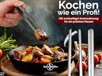 Küchenpinzette Grillpinzette Kochpinzette Gerade Edelstahl Pinzette 25,0 cm – Ansicht 2
