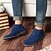 WYUETRA Men's Suede Lace Up Low Heel Chukka Ankle Boots Classic Fashion Comfortable Non-Slip Business Oxford Leather Dress Booties for Work Driving (Blue,11.5,11.5)