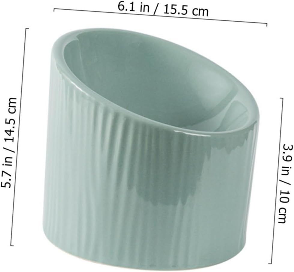1Pc Elevated Ceramic Pet Bowl Ergonomic Cat Feeder for Comfortable Eating Durable Design Easy to Capacity for Cats and Dogs