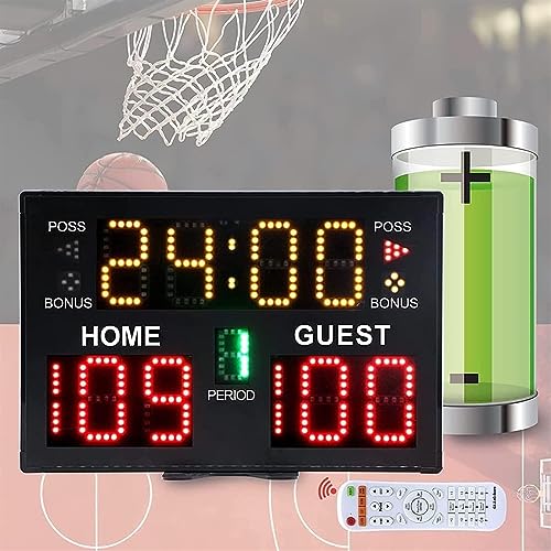 Marcador digital LED para baloncesto con control remoto miniatura 3