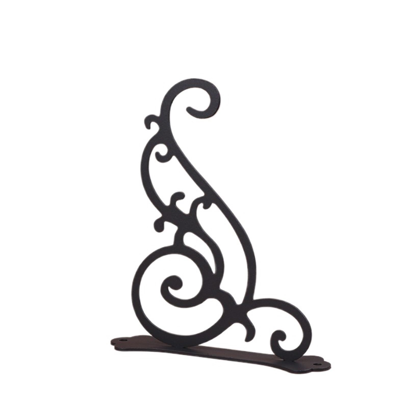 RGOEMHJ Hanging Bracket Hooks Hanger Wall Flower Pot Basket Planter Lantern Metal Wind Mount Hook Garden Decor for Planter Flower(Black)
