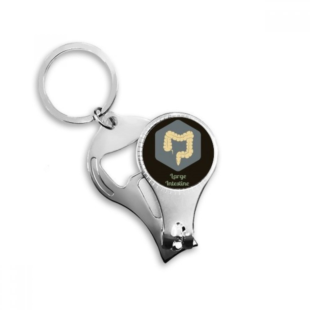 Gros Intestin porte-clés coupe-ongles décapsuleur 3-en-1 en métal compact