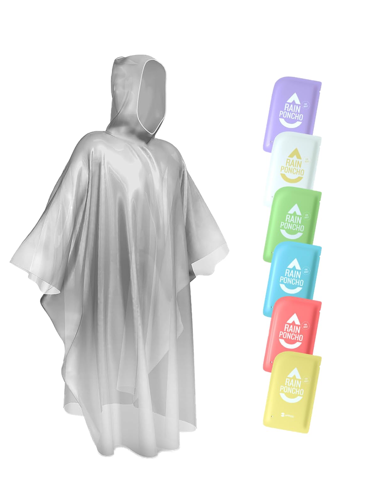SaphiRoseDisposable Rain Ponchos Emergency Clear Poncho