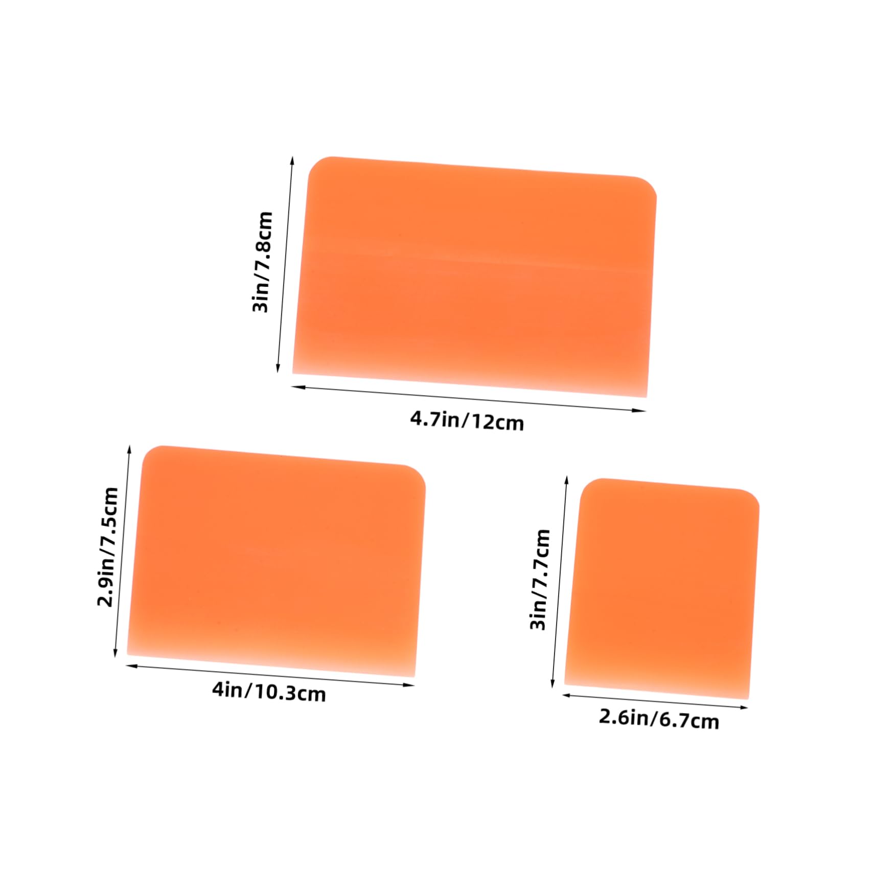 Unomor 3pcs Car Window Squeegee Tool Car Film Scrapers Auto Wrapping Tool Smoothing Gauge