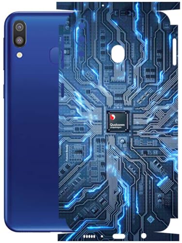 Image of AtOdds - Full Body Back Screen Guard Protector Film - Lamination Wrap Skin Sticker Compatible with Samsung Galaxy M20 | Scratchproof Matte Finish (Circuit)