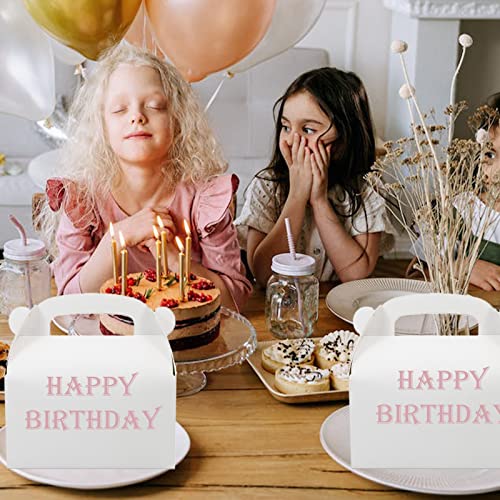 image for Oletx 30-Pack White Party Favor Treat Boxes, Goodie Gable Paper Gift B