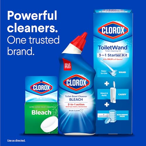 Clorox Toilet Bowl Cleaner Bleach, Rain Clean, 24 Fluid Ounces (Package May Vary) - 10