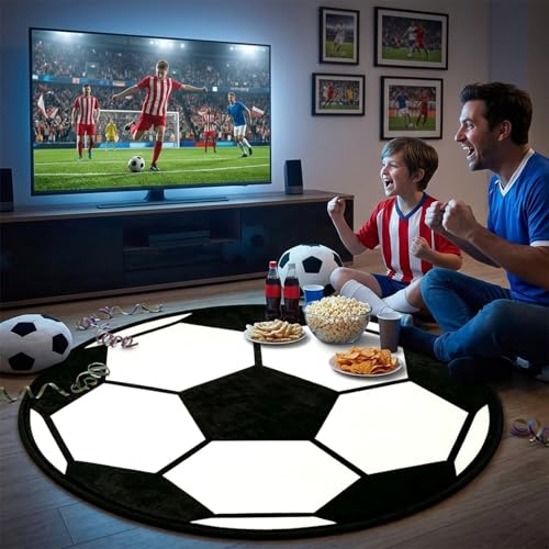Tapete redondo para fútbol de 3 pies miniatura 1