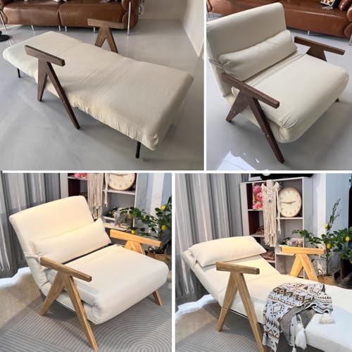 3-in-1 Convertible Sleeper Sofa Bed - Adjustable 5-Position Recliner Lounger, Corduroy Couch with Solid Wood Armrests & Legs, High Resilience Foam for Small Spaces (Green, 1190 * 85 * 30cm)