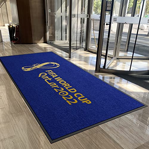 MAOVOT Customizable Area Rug Commercial Floor Mat Customized Logo Text Carpets Rubber Entrance Indoor Outdoor Mat for Office Home Hotel Hospital 2' x 3' 11mm Thick