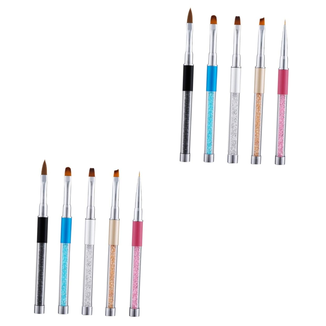 FRCOLOR 10piezas Pinceles De Acrílico Para Decoración De Uñas Mango De De De Uñas Para Manicura Casa y Salones