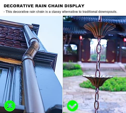 Chaîne de récupération d'eau en métal pour architecture extérieure - 3