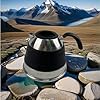 Zusammenklappbarer 1,5-Liter-Wasserkocher aus Silikon – Camping-Teekessel, Campingtopf im Freien (Schwarz)