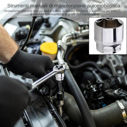 Clé en acier robuste 36mm pour écrou d'axe avec finition chromée durable - 3