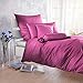 Produktbild G BETTWARENSHOP Uni Mako-Satin Bettwäsche Purple Bettbezug einzeln 155x220 cm