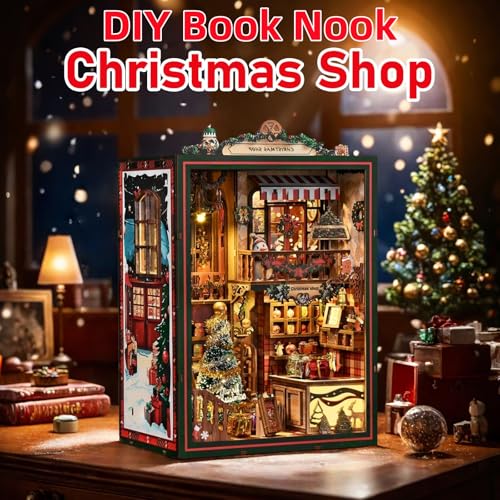 MOSTCLOUD Christmas Shop Music Box Book Nook Kit thumbnail 2