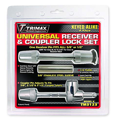 Trimax Tm3123 Universal Receiver And Coupler Lock,Black #TOP1