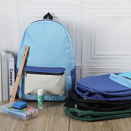Image of Amylove 12 Pack Backpack in Bulk 17 inch Lightweight Outdoor Travel Bag Classic Bookbags Bulk for Elementary Middle High(Multicolor)