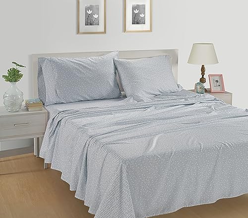 Image of LANE LINEN Twin XL Bed Sheets 100% Organic Cotton 3pc Percale - Polka Dot | Twin XL Sheet Set, GOTS Certified Organic Cotton Percale - Best-Value Organic Cotton, Affordable Organic Luxury