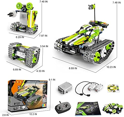 HOGOKIDS STEM Building Toy - 352 PCS 3 in 1 Technic Car Stunt Robot | Creative bricks for boys and girls ages 8 9 10 11 12 year old building blocks building toys kids